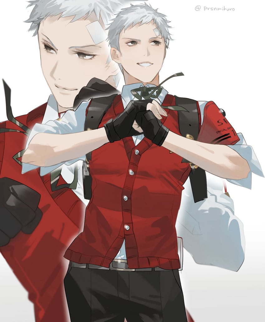 sanada akihiko (persona and 2 more) drawn by prsnmikuro