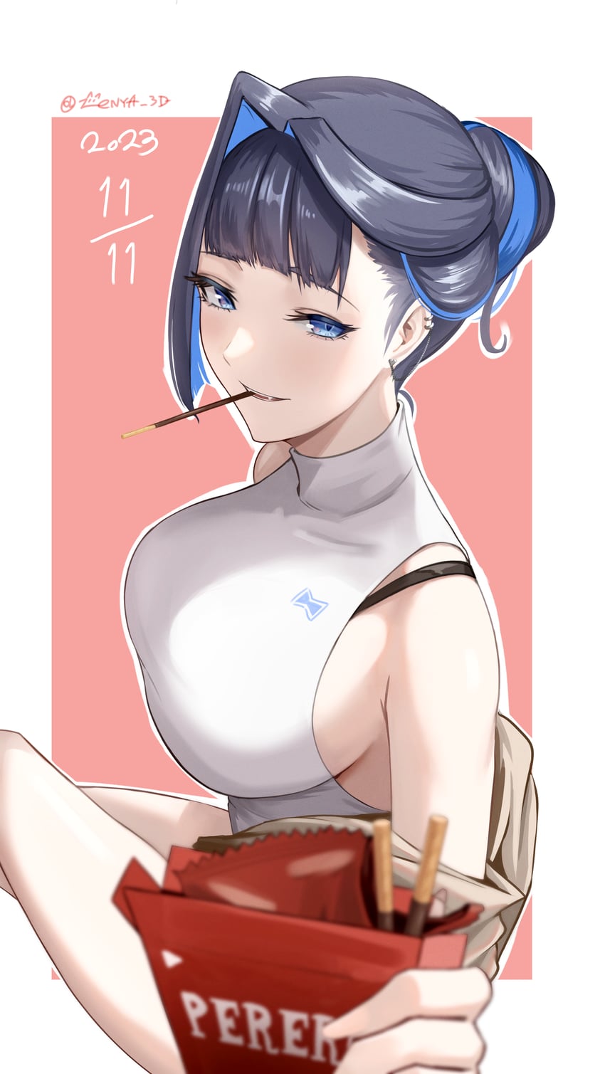ouro kronii (hololive and 1 more) drawn by zenya