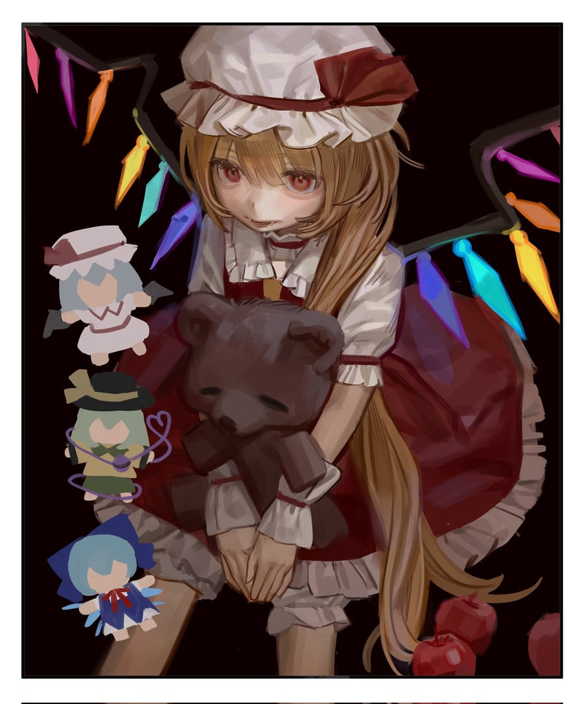 remilia scarlet, flandre scarlet, komeiji koishi, and cirno (touhou) drawn by kofi-mo