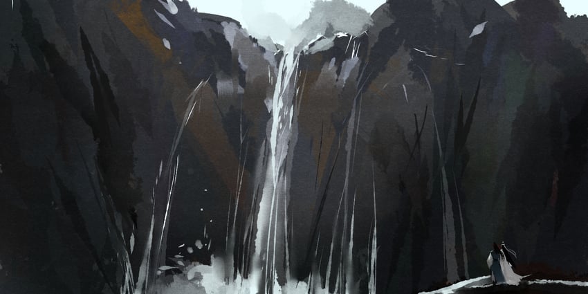 wei wuxian and lan wangji (modao zushi) drawn by xianduguaitan