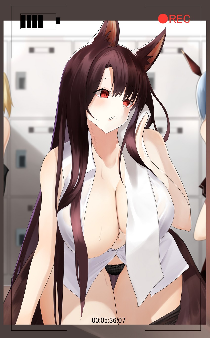 akagi, admiral hipper, and gascogne (azur lane) drawn by yomare