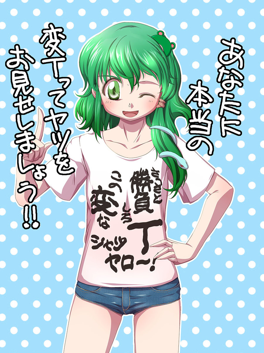 kochiya sanae (touhou) drawn by chamupei