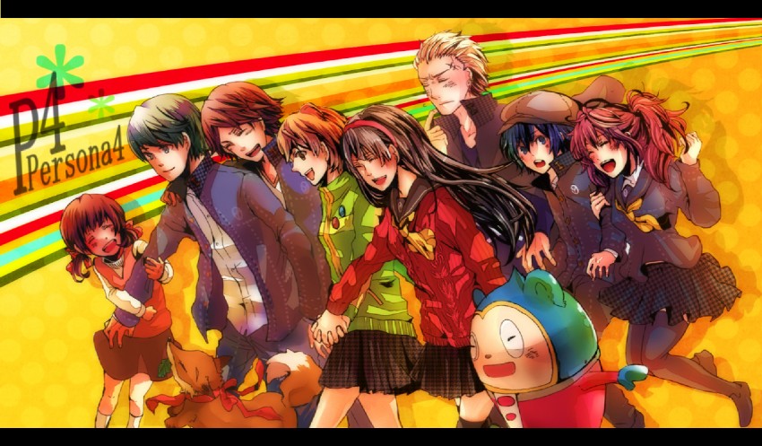 narukami yu, shirogane naoto, satonaka chie, kujikawa rise, amagi yukiko, and 5 more (persona and 1 more) drawn by yukimaru_nun