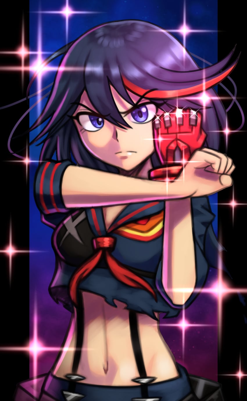 matoi ryuuko and senketsu (kill la kill) drawn by silverchariotx