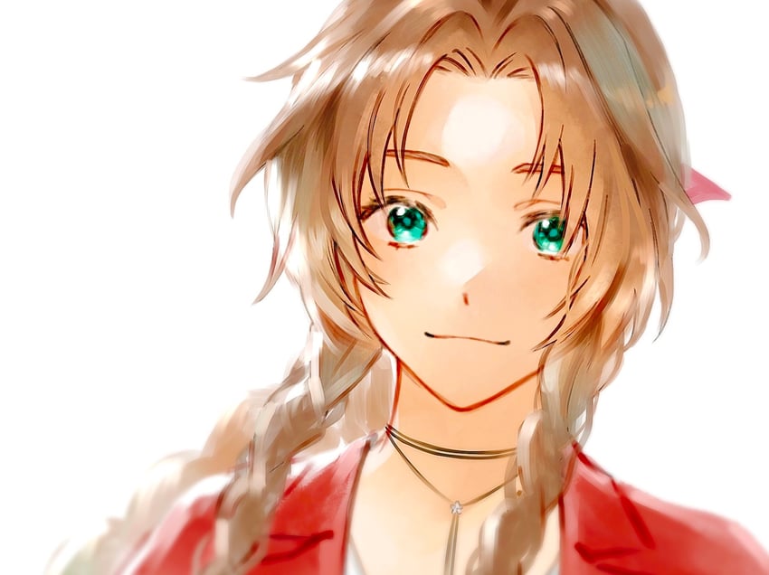 aerith gainsborough and flower chamber maiden salianna (final fantasy and 3 more) drawn by 3wa_tari