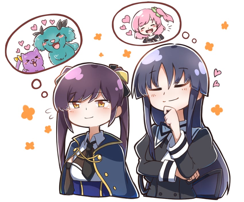 hitotsuyanagi riri, shirai yuyu, hishida haru, suzuki chinami, and kawanabe nazuna (assault lily) drawn by nabezoko_no_okoge