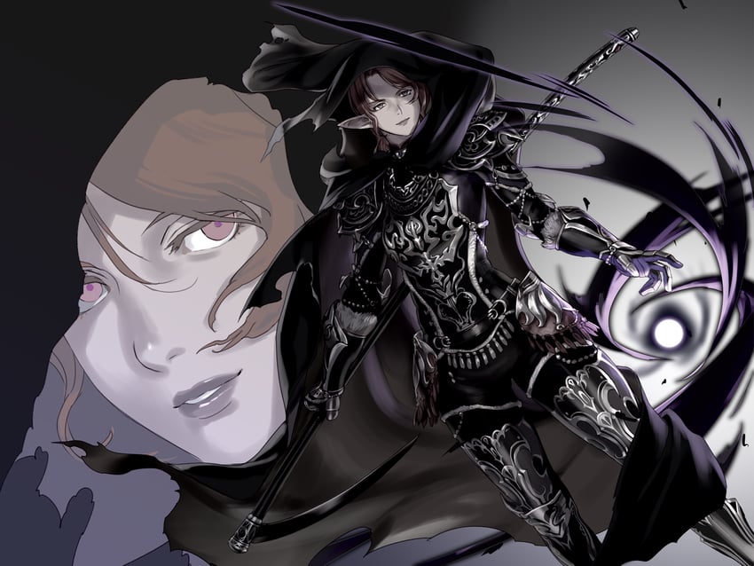 adventurer and dark knight (final fantasy and 1 more) drawn by yuccoshi