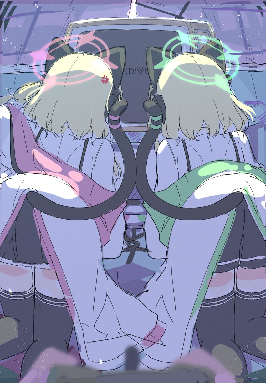 momoi and midori (blue archive) drawn by okota_mikan
