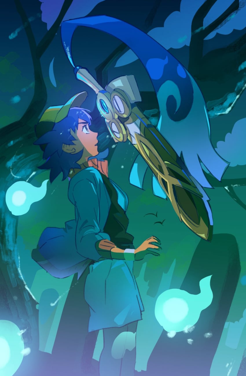 leon and honedge (pokemon and 1 more) drawn by ch_walnut