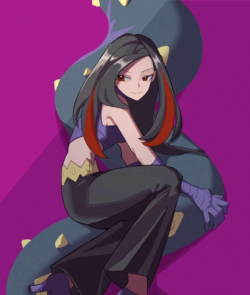 seviper and lucy (pokemon and 2 more) drawn by asia_(aji19081)