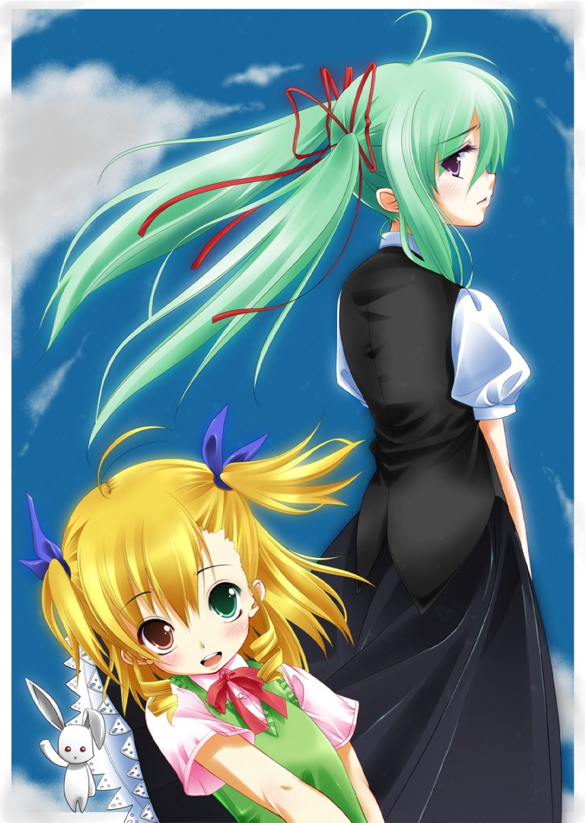 vivio, einhard stratos, and sacred heart (lyrical nanoha and 1 more) drawn by hoshirou