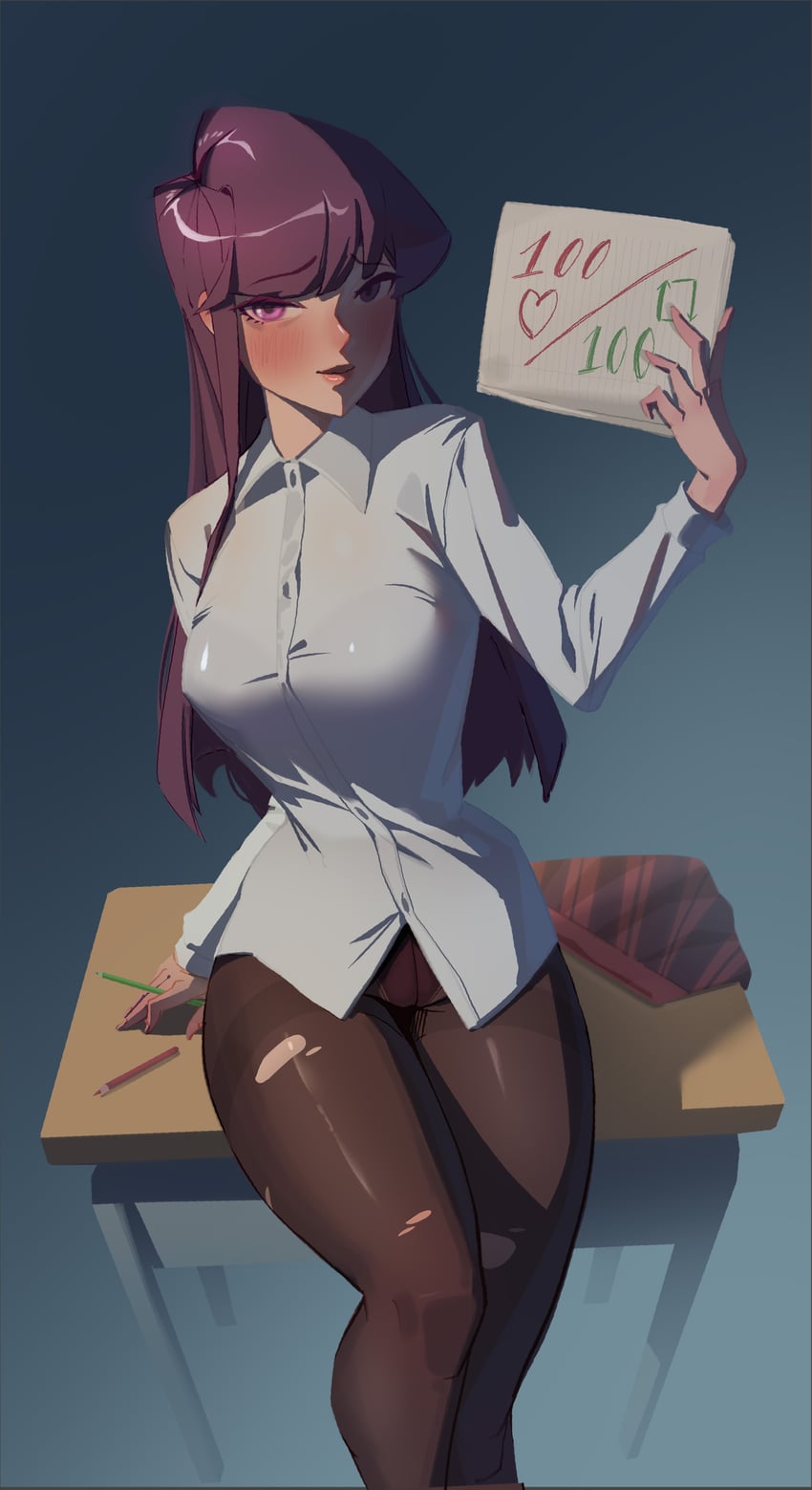komi shouko (komi-san wa komyushou desu) drawn by suayber