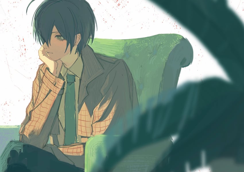 saihara shuichi (danganronpa and 1 more) drawn by engrasp