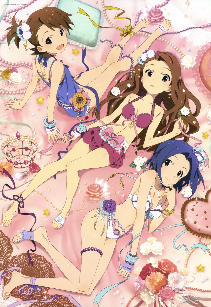 minase iori, miura azusa, and futami ami (idolmaster and 1 more) drawn by iizuka_haruko