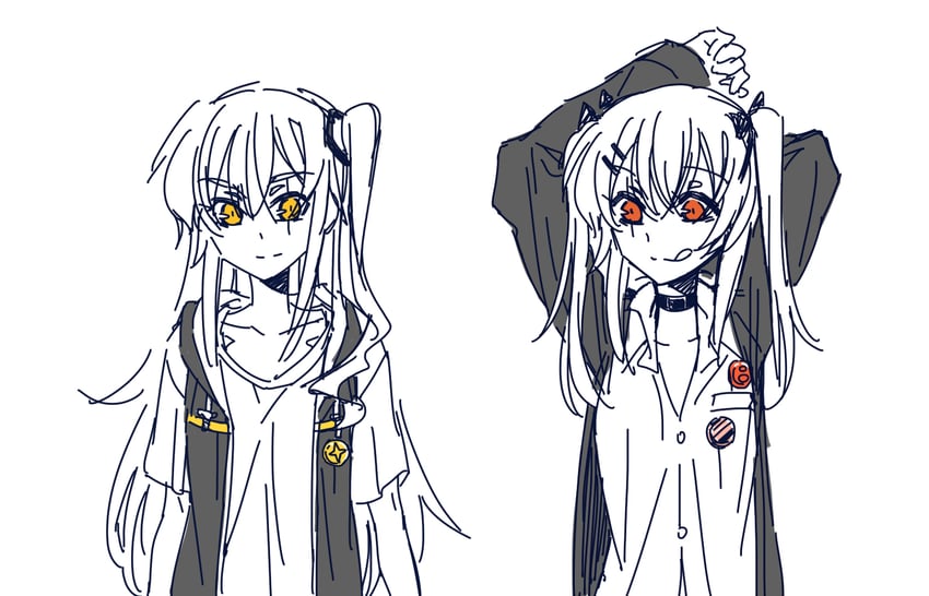 ump45 and ump9 (girls' frontline) drawn by su_xiao_jei