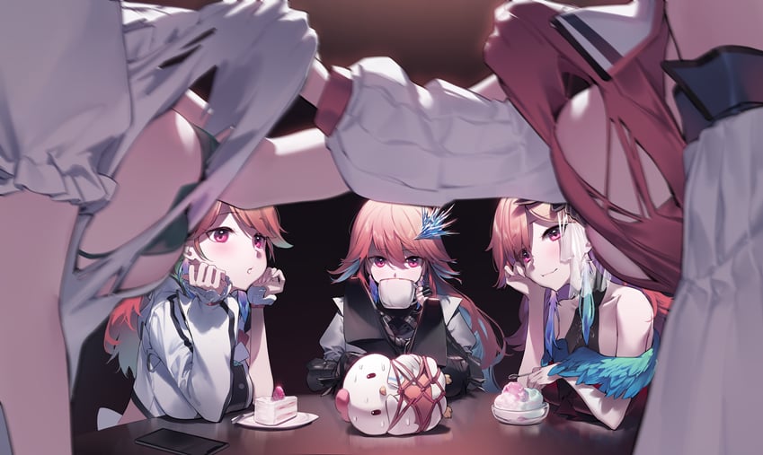 takanashi kiara and kfp employee (hololive and 2 more) drawn by yaguo