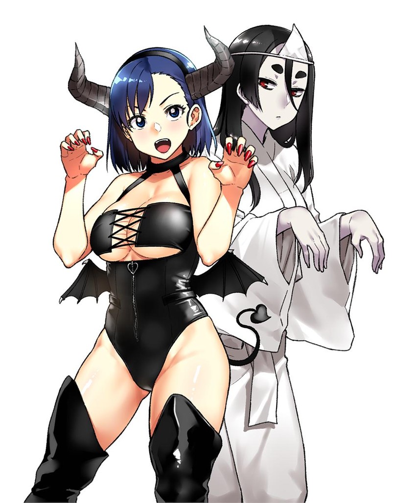 ira megumi and kuroki luna (kawaii joushi o komarasetai) drawn by tachibana_roku