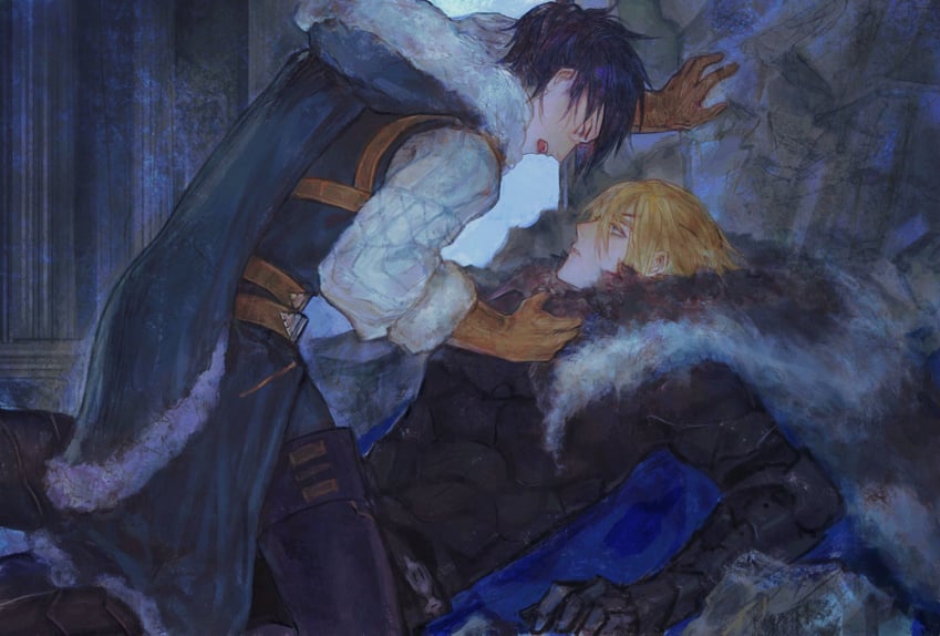 dimitri alexandre blaiddyd and felix hugo fraldarius (fire emblem and 1 more) drawn by sangzhujun