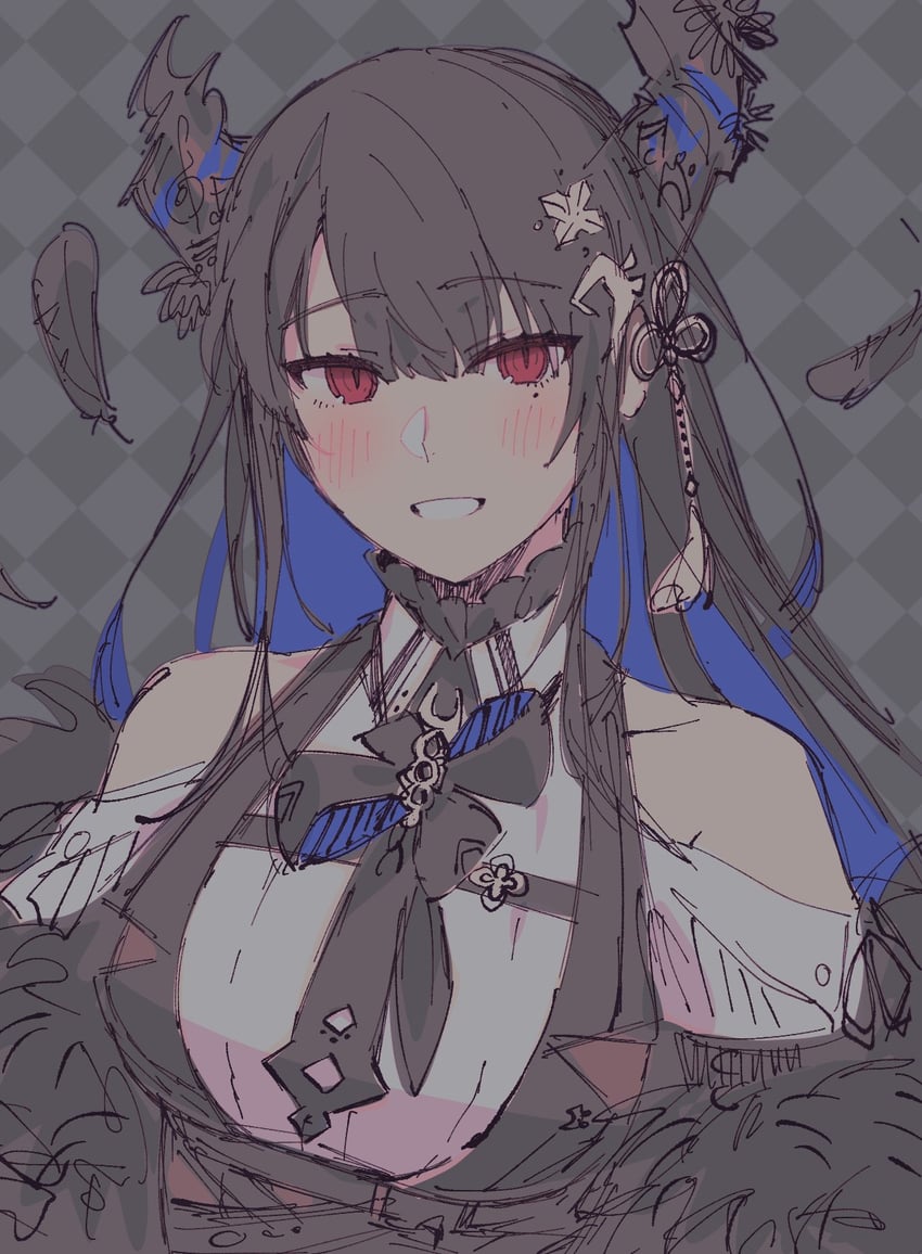 nerissa ravencroft (hololive and 1 more) drawn by sssseica