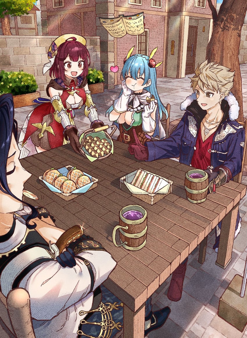 sophie neuenmuller, logix ficsario, leon, and harol simens (atelier and 1 more) drawn by yurai0739
