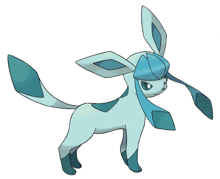 glaceon (pokemon and 1 more) drawn by sugimori_ken