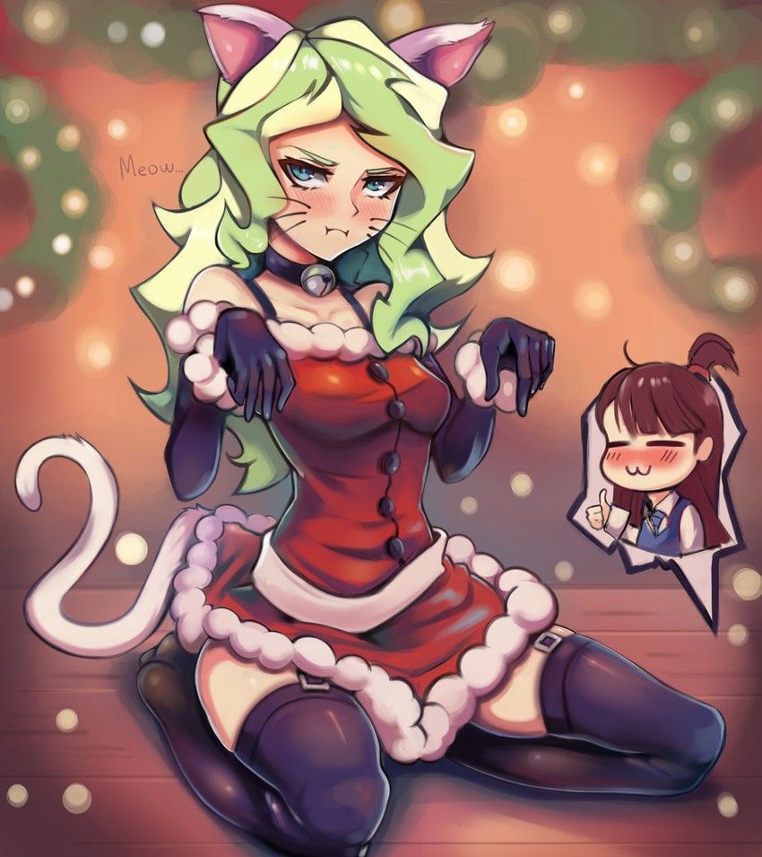 kagari atsuko and diana cavendish (little witch academia) drawn by toasty_scones