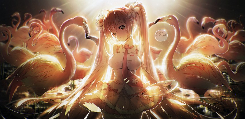 hatsune miku and sakura miku (vocaloid) drawn by lengchan_(fu626878068)