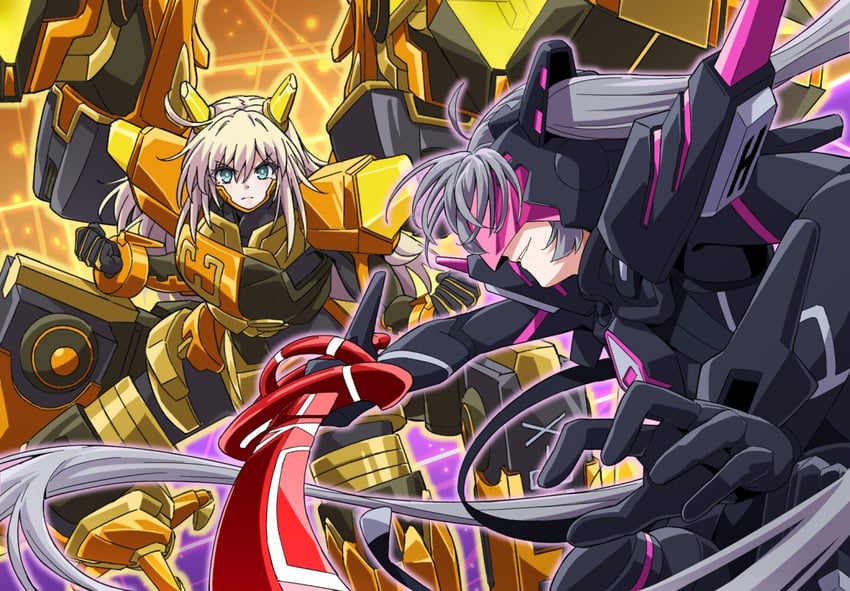 sky striker ace - raye, sky striker ace - roze, and sky striker ace - kaina (yu-gi-oh! and 1 more) drawn by wakoudo