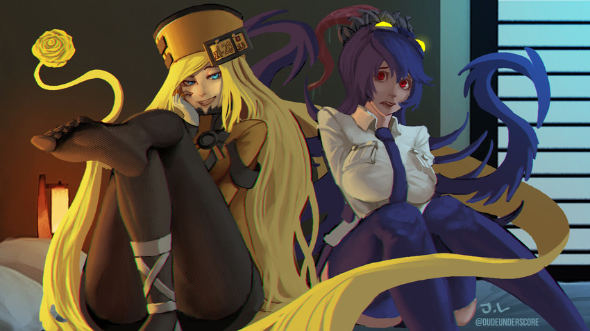 millia rage, filia, and samson (guilty gear and 2 more) drawn by dudeunderscore