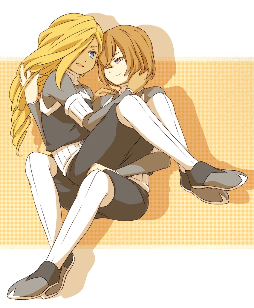 reiza and einamu (inazuma eleven and 2 more) drawn by sekina