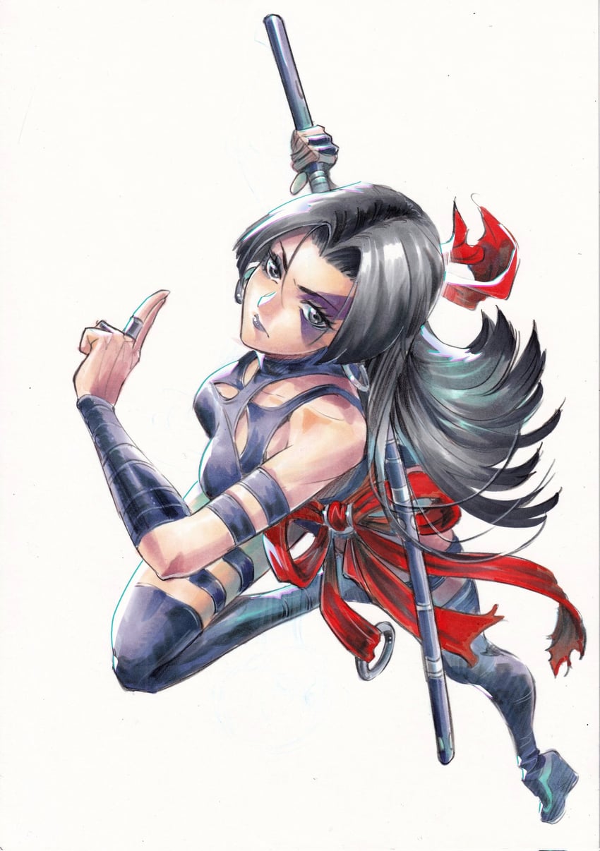 psylocke (marvel and 2 more) drawn by rodrigo_yoshimiya