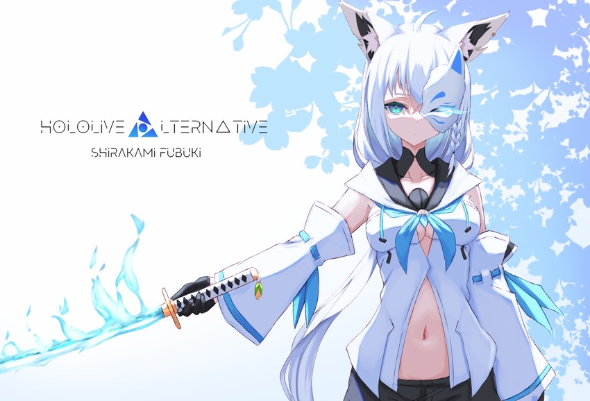 shirakami fubuki (hololive and 1 more) drawn by inre_kemomimi