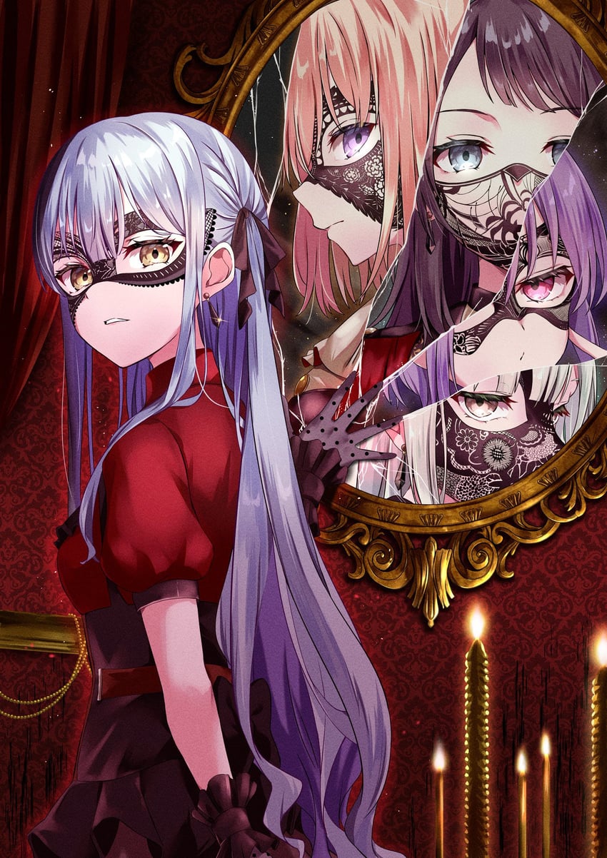 togawa sakiko, wakaba mutsumi, yahata umiri, misumi uika, mortis, and 5 more (bang dream! and 1 more) drawn by kikugawa_roku
