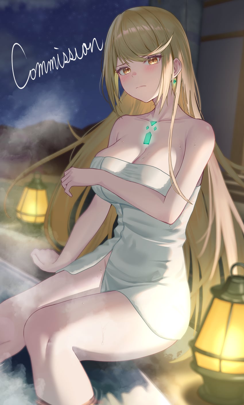 mythra (xenoblade chronicles and 1 more) drawn by boku_no_edamame