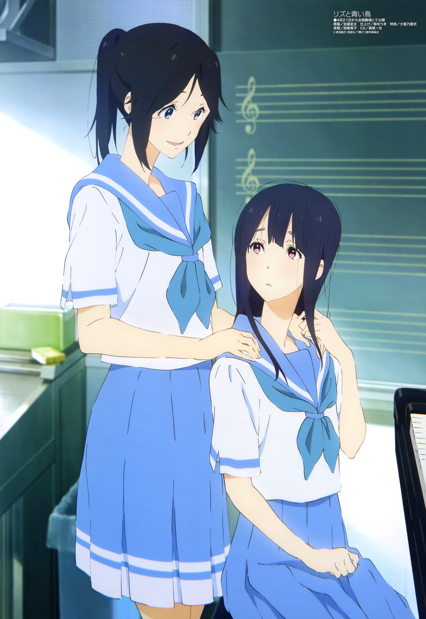 yoroizuka mizore and kasaki nozomi (hibike! euphonium and 2 more) drawn by satou_kouta