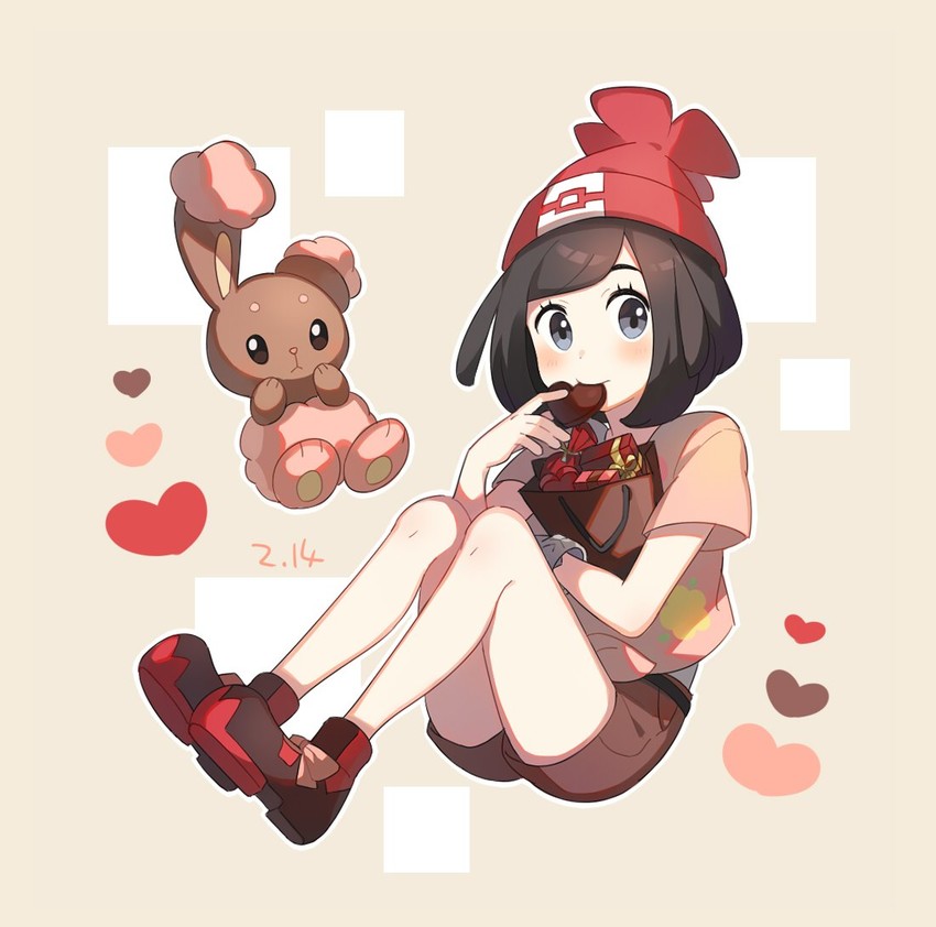 selene and buneary (pokemon and 1 more) drawn by unapoppo