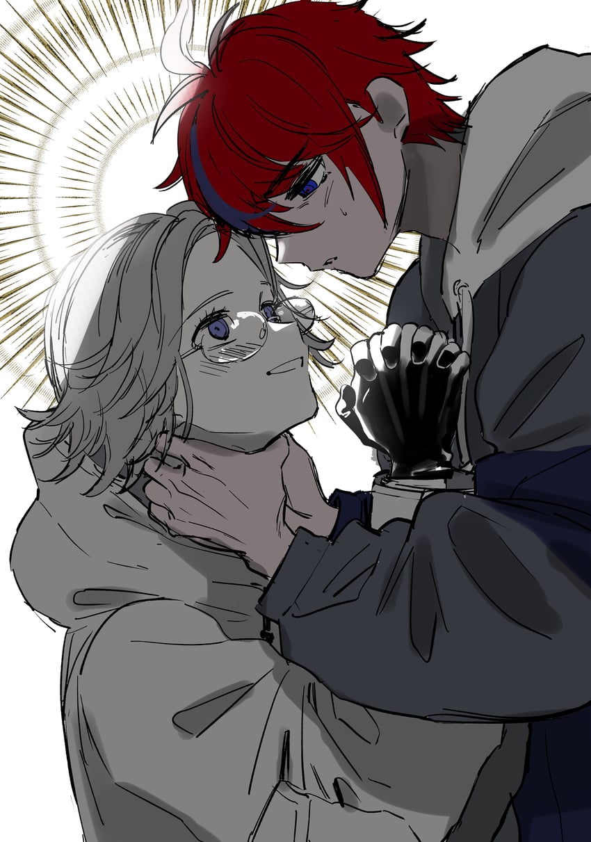 aotsuki eito and sumino takumi (the hundred line -last defense academy-) drawn by mizo_oti_fe