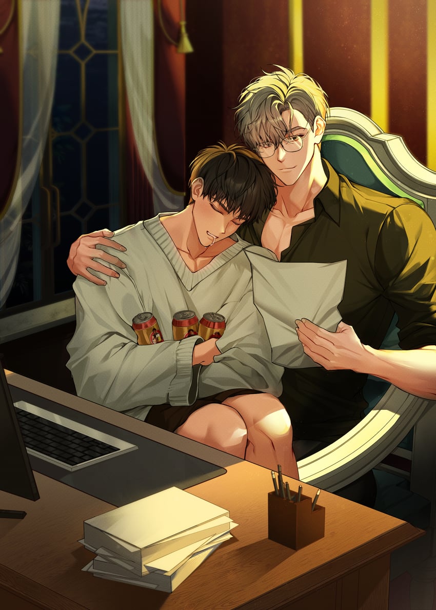 jeong taeui and ilay riegrow (passion) drawn by yup_tae333