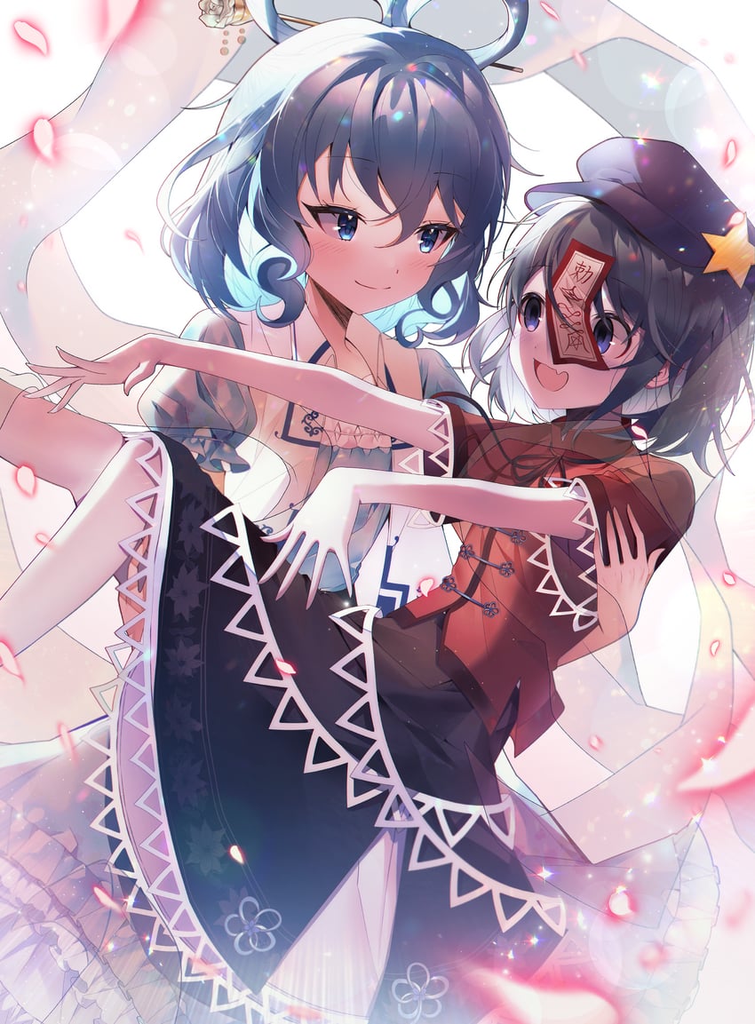 kaku seiga and miyako yoshika (touhou) drawn by it_po_(sss_cmy)