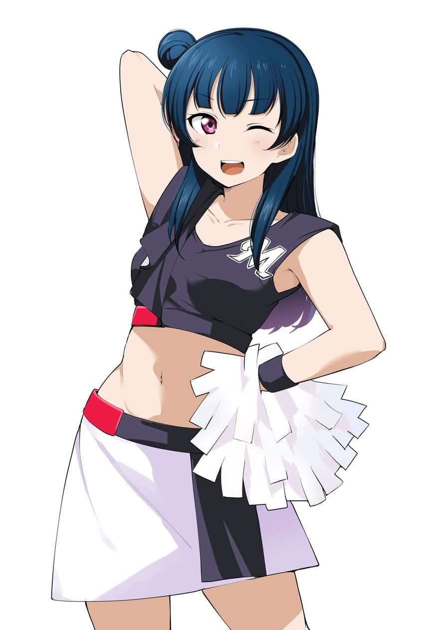 tsushima yoshiko (love live! and 1 more) drawn by barkhorn0331