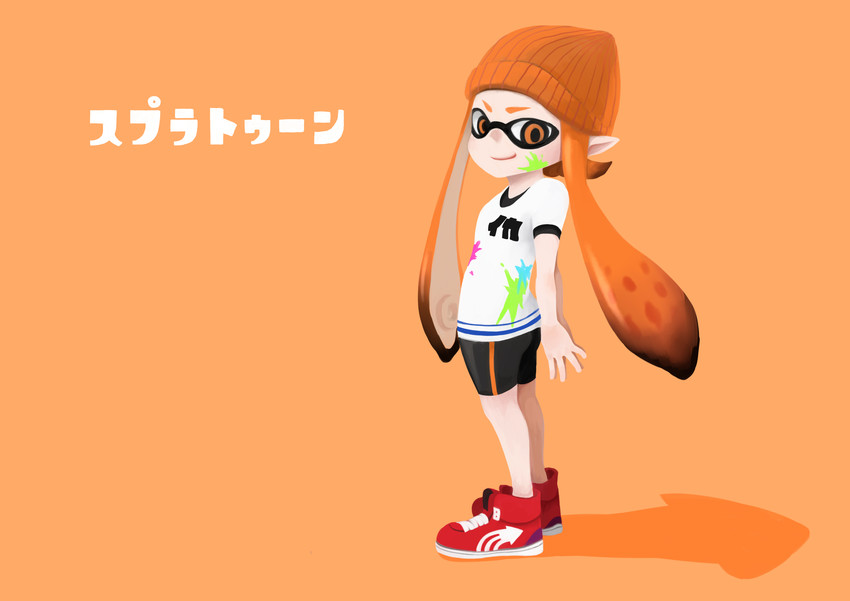 inkling player character and inkling girl (splatoon and 1 more) drawn by yuu_choko