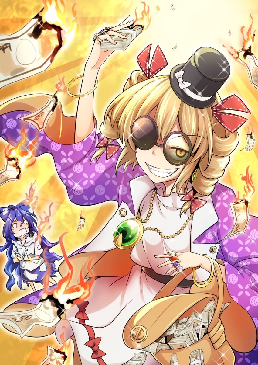 yorigami shion and yorigami jo'on (touhou) drawn by ashiroku_(miracle_hinacle)