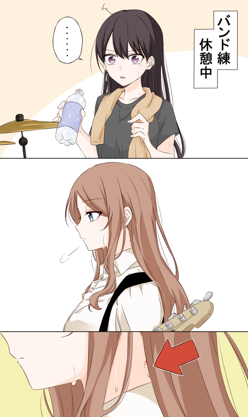 nagasaki soyo and shiina taki (bang dream! and 1 more) drawn by porinki