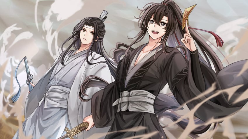 wei wuxian and lan wangji (modao zushi) drawn by semiusa1010