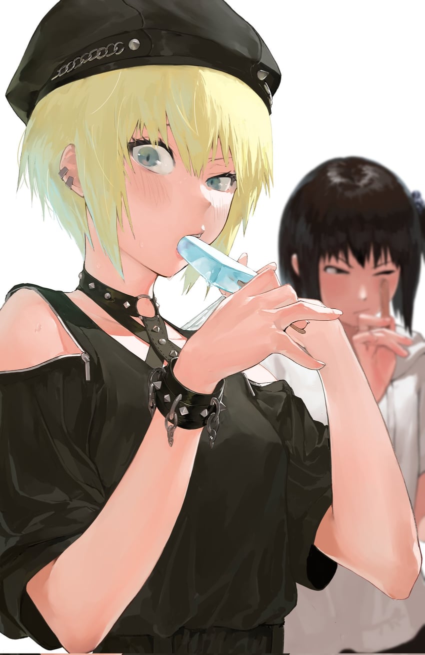 kon futaba and arashiyama hotori (soredemo machi wa mawatteiru) drawn by frog243