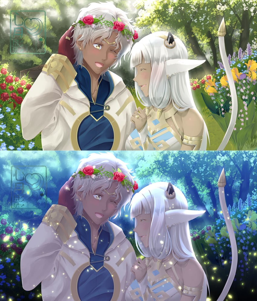 kiran, male kiran, and ash (original and 2 more) drawn by heart-tsukikage