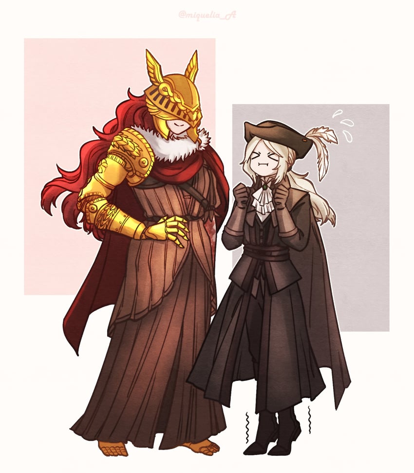 malenia blade of miquella and lady maria of the astral clocktower (elden ring and 2 more) drawn by miqueliafantasia
