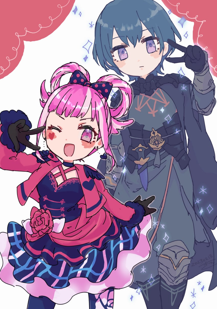 hortensia and male byleth (fire emblem and 2 more) drawn by kie8103