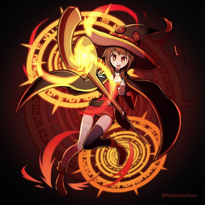 megumin (kono subarashii sekai ni shukufuku wo!) drawn by phiphi-au-thon