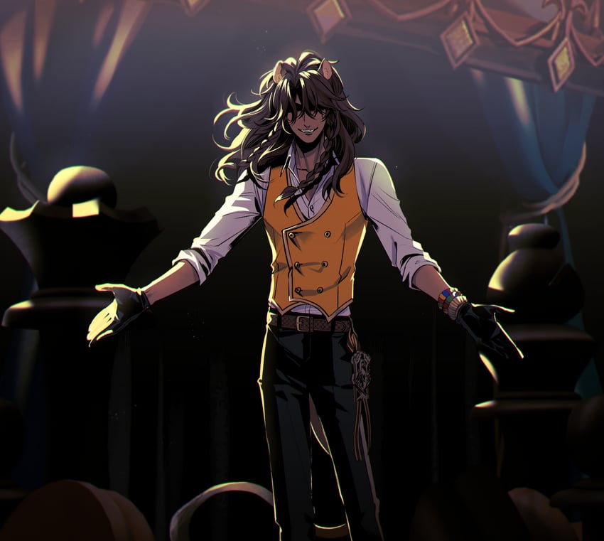 leona kingscholar (twisted wonderland) drawn by redrabbit44